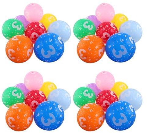 GARIOUANS 100 Piezas Globos Inflables Redondos Número con Impresión de Estrella Decoración para Cumpleaños Años Shower Boda y Aniversario Globos de Látex para Niñas