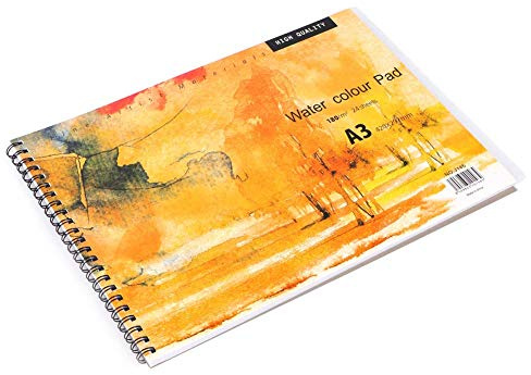 Zerodis Bloc d'outils de Peinture Carnet de Croquis en Papier à Reliure Spirale Idéal pour les Artistes et les étudiants 42 X 29,7 Cm pour la Peinture et le Dessin Papier Aquarelle A3