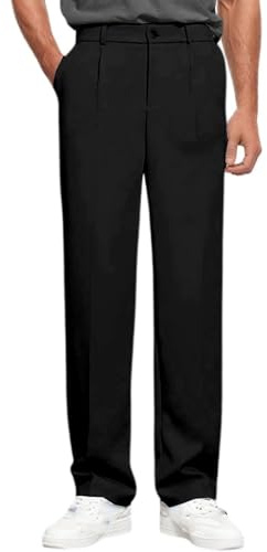 Pantalones de trabajo para hombre Pantalones casuales Slim Fit Stretch Cómodos Pantalones de Traje Ligero Negocios Ropa Formal Pierna Recta Clásico Versátil