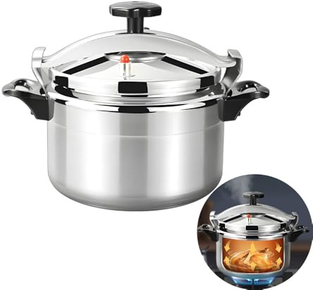 Cocotte Minute 7L/9L/11L/15L,Cocotte Minute Cuisinière à Gaz,Autocuiseur Professionnels Aluminium Avec Système Couvercle à Verrouillage Sécurisé,Double Poignée, Multicuiseur à Cuisson (7L)