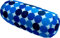 COVERBAGBCN - Coussin Rond Anti-Stress Relax | Soulagement des Cervicales | Garnissage en Petites Billes Confortables | Tissu Lycra Doux au Toucher | Lavable en Machine | 35x15 cm (Pois Bleus).
