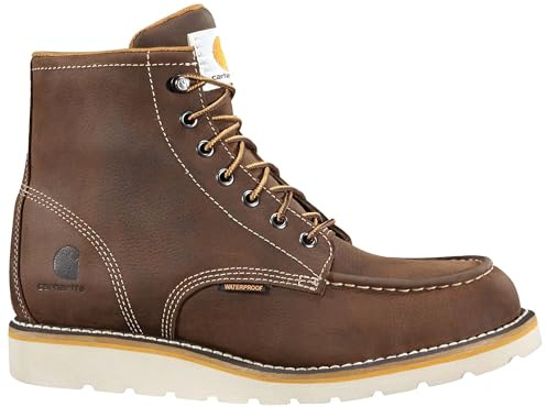 Carhartt Men's Waterproof 6 Moc Steel Toe Wedge Work Boot, Dark Brown Oil Tanned - 9.5 M