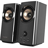 CREATIVE T60 2.0 Altavoces de escritorio compactos Hi-Fi con diálogo claro y envolvente por Sound Blaster, Bluetooth 5.0, hasta 60 W de potencia máxima, para ordenadores y portátiles