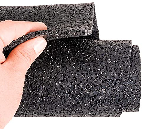 ANRO Antivibrationsmatta, halkmatta, byggskyddsmatta, gummimatta, antivibrationsmatta, Regupol, 50 x 100 cm 0,5 cm tjock
