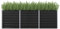 WIFESE Garten-Hochbeet Anthrazit 240x80x77 cm Verzinkter Stahl Hochbeet Metall Hochbeete für Garten Pflanzenbett Kräuterbett Blumenkiste Dekorieren Eingang Balkon Terrasse Garten Stilvoll Langlebig