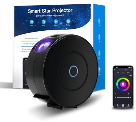 Galaxy Projector for Bedroom,Star Projector Galaxy Light,Northern Lights Projector,Ceiling Starlight Projector,Nebula Lamp,Smart APP&Voice Control,Aurora LED Night Light Projector for Kids Room Black