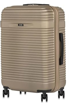 OCHNIK Grande Valise | Valise Rigide | Matière : ABS | Dimensions : L | Dimensions : 76x51x30cm | Volume : 97 litres | 4 Roues | Haute qualité | Beige