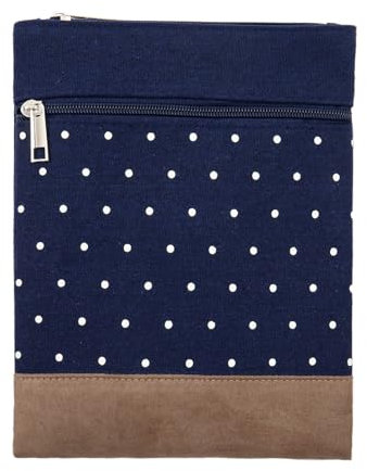Leoberg Crossbag Tasche in verschiedenen Farben und Designs - Schultertasche aus Baumwolle in 302148-Blau-28