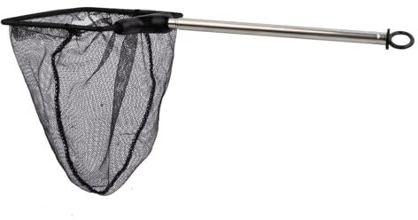 Shengxi Aquarium Fischnetz mit Teleskopstiel Feinmaschiges Netz zur Reinigung des Aquariums Reißfestem Nylon Kescher Net mit Ausziehbarem 27.5-50.5cm Langem Griff für Aquarium Seen Teiche
