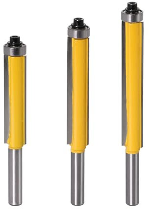 1pc/ 3pcs 8mm Shank 2 Flush Trim Router Bit With Bearing For Wood Tungsten Carbide Milling Cutter For Wood Woodworking Tools(3PCS 8x1 2)