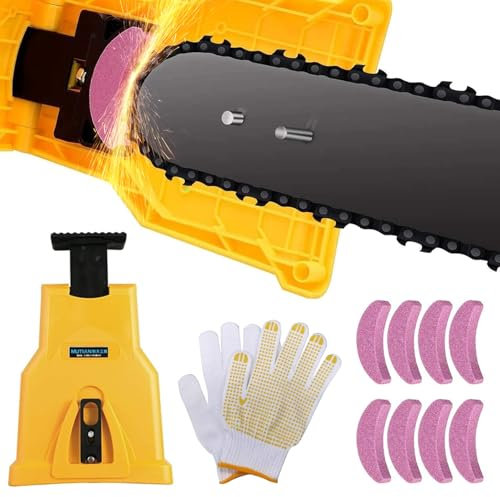 Affilatrice per Motoseghe,Affilatura Rapida per Lavorazione del Legno,Affilatore Rapido per Motosega,Affilatrice Portatile for Sega a Catena,Set di Affilatrici per Motoseghe