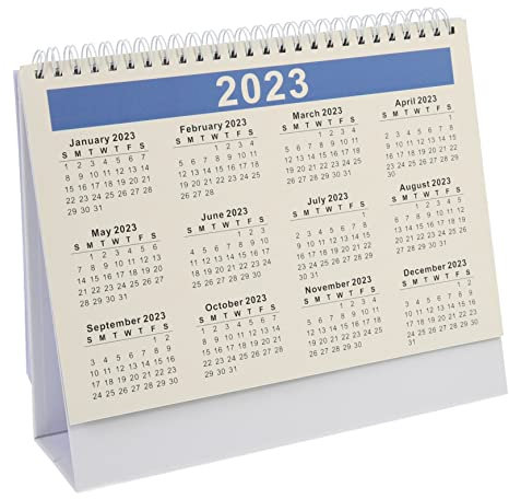 GRADENEVE 2023 Tischkalender Mit Spiralbindung Dekorativer Kalender Für Zuhause Und Büro Planer Für Das Jahr Des Hasen Praktischer Papierkalender Für Effektive Planung