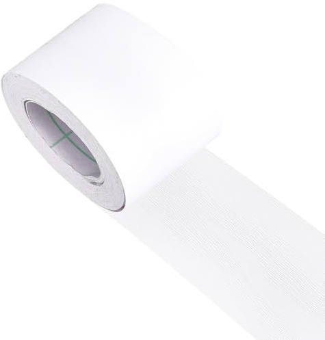 GORGECRAFT Nastro Adesivo Effetto Legno Testurizzato 10mX4.9cm Realistico in PVC Bianco Impermeabile Autoadesivo per Riparazioni di Tavoli Sedie Battiscopa Porte Pavimenti Mobili e Ristrutturazione
