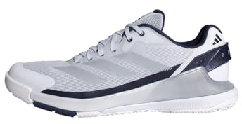 adidas Hombre Crazyquick Lightstrike Padel Shoes, FTWR White/Silver Met./Dark Blue, 42 2/3 EU