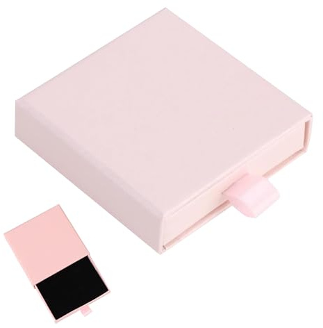 Miraculous Schmuckschachtel 9 X 9 X 1,7 Cm - Mini Koffer Geschenkbox Klein mit Deckel, Pink Verpackung, für Ohrring, Armband, Kette, Necklace, Bracelet, Mädchen, Geburtstag, Hochzeit