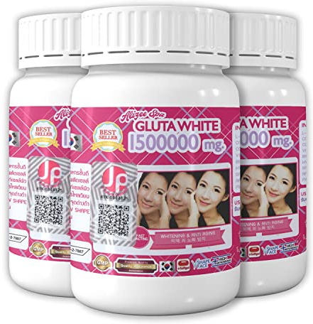 Supreme Gluta vit glutation hudblekande softgel kapslar hud fuktkräm kollagenstimulator hälsosam blodcirkulation tar bort mörka fläckar och akneärr L-glutathione 150 000 mg (paket med 3)