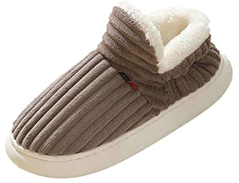 Woaikeyu Chaussons Homme pantoufles automne et hiver intérieur et extérieur mode Pantoufles De Maison Hommes couleur unie confortable sac plat avec chaud antidérapant Plates (B, 43)