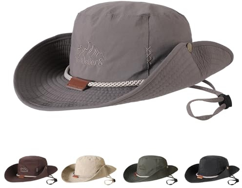 TAGVO Chapeaux de Pêcheur Boonie Chapeau Bord Large Pliable et Respirant Chapeau de Soleil Chapeaux de Anti-UV Visière Chapeaux de Seau pour Randonnée Camping Voyage