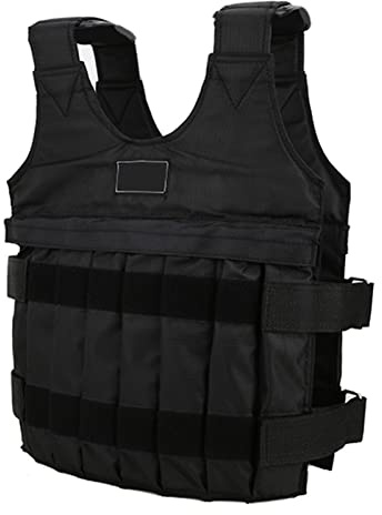 KOSDFOGE Chaleco de Peso Ajustable, Chaleco de Entrenamiento Carga Máxima 20Kg con 16 Bolsas para Entrenamiento de Gimnasio Entrenamiento de Boxeo Deportivo