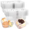 Zefphxs 100 Pcs Cake Slice Boxes, 5.3 Inch Cake Boxes for Portions, Clear Plastic Individual Cake Boxes for Pastry, Salad, Home Baking, Party