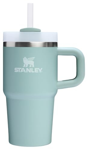 STANLEY Quencher H2.0 Tumbler with Handle and Straw 20 oz | Flowstate 3-Position Lid | Cup Holder Compatible for Travel | Insulated Stainless Steel Cup | BPA-Free | Seafoam