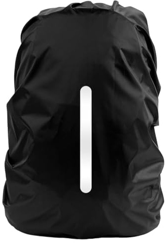 Coprizaino Antipioggia, Parapioggia per Zaini con Strisce Riflettenti, Coprizaino Impermeabile, Copri Zaino per Pioggia, Antipolvere, Resistente alle Abrasioni, per Escursionismo Campeggio, 30-40L