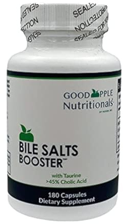 Bile Salts Booster | Supports Gallbladder/No Gallbladder | Ox Bile & Taurine Gallbladder Supplement | Gas & Bloating | Digestive Aid Especially fats | 180 Capsules - 110 mg