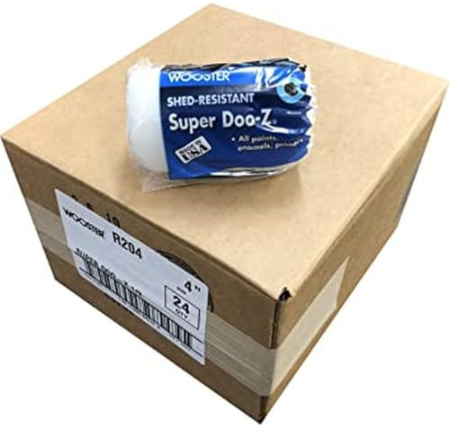 Wooster Brush R204 4 inch Super Doo-Z 1/2 inch Paint Roller Cover - Pack of 24