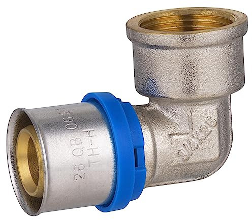 Raccord Multicouche à Sertir Multi profils TH-H-U coude diamètre Ø26 mm - à visser femelle 20x27 (3/4) - Norme NF 545 pour réseau d'eau potable et chauffage NOYON & THIEBAULT