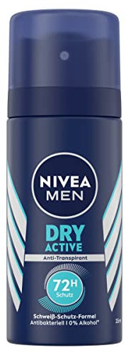 NIVEA MEN Dry Active Deo Spray (35 ml), effektives Anti-Transpirant für ein trockenes Hautgefühl, mit 72h Schutz und Dual-Active-Formel