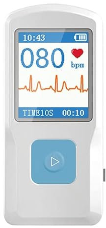 LMEIL Portable ECG Monitor, Heart Mobile Cardiac Monitor with Heart Rate and Rhythm Tracking, Arrhythmia and PVC Detection, for IPhone and Android, Mac and Windows