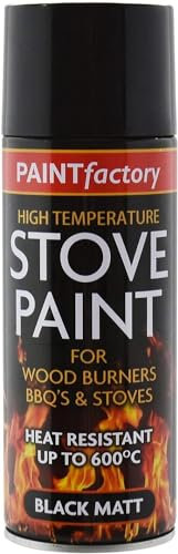 PEBBLE HUG Black Stove Paint, Heat Resistant Coal Black Spray Paint, Matt Black Spray paint for BBQ Grills, Firepits, Excellent Coverage and heat Resistant (400 ML) (Pack of 1)