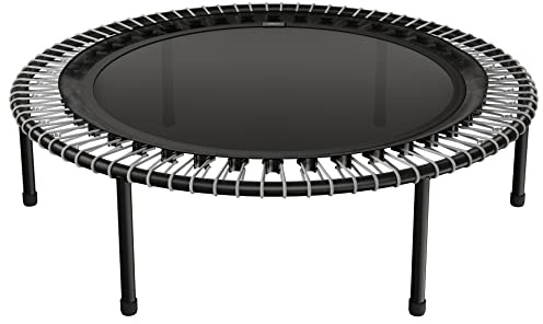 bellicon Mini trampoline de 99,1 cm (gris) | Suspension élastique jusqu'à 150 kg | Rebond de fitness intérieur pour adultes | Pieds à visser