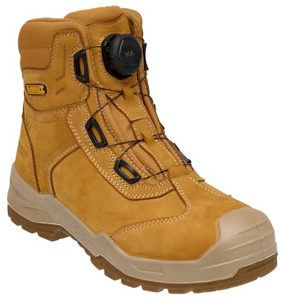 DEWALT Richardson Men's Nubuck Leather, Wide Fitting, BOA Fastener, Steel Toe Safety Work Boot, Honey, UK10