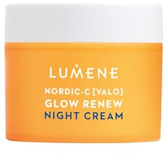 LUMENE Nordic-C [VALO] Glow Renew Night Cream | Radiance-Boosting Moisturizer with Arctic Cloudberry, Hyaluronic Acid & Vitamin C | Antioxidant-Rich | Hydrating and Revitalizing | Vegan | 50 ml