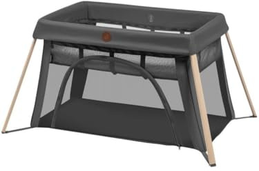 Maxi-Cosi Calao Light Travel Cot, super compact & lightweight, CloudCore mattress, 2 sleep levels, travel bag, for newborns & toddlers (0–3 years), max 15 kg, Beyond Graphite Eco