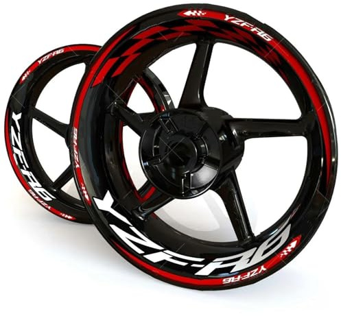 ZWBHNB Pegatina Borde Ruedas Pegatinas Reflectantes para Rueda De Motocicleta, Pegatinas para Llantas para Y&amaha YZF R6, Cinta Adhesiva Decorativa con Rayas Calcomanías Ruedas(Color 6)
