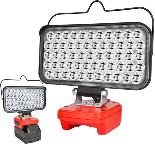 Cordless LED Work Light for Milwaukee M18 18V Battery, Portable Flood Lights 174W Spotlight Compact Lighting 10800LM with Type C & USB Fast Charging for Camping, Hiking, Power Failure,Workshop