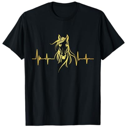 Cheval battement de cœur pour hommes, garçons, femmes, équitation vintage T-Shirt