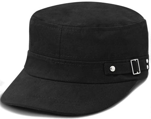 WULIQIUQIU Army Cadet Cap for Men Women Military Flat Top Cap Baseball Caps