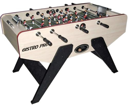 DEVESSPORT Futbolín Semiprofesional Bistro-Pro Ideal para Jugar con Amigos | De Gran tamaño con Barras telescópicas y Mango de plástico | Medidas: 141 x 74 x 86 Cm