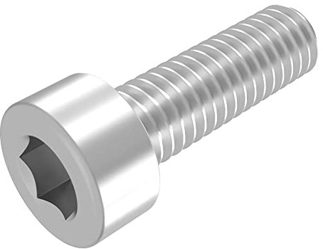 SECCARO Tornillo cilíndrico M5 x 16 mm, acero inoxidable V2A VA A2, DIN 912 / ISO 4762, hexágono interior, rosca completa, 20 piezas