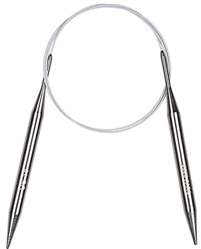 Coopay 100 cm 10 mm cirkulära sticknålar, långa runda sticknålar | Cirkulär nål i rostfritt stål med flexibel kabel, metallfäststift för stickning filt stora projekt, för artrit hand