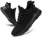 ZMBCYG Herren Sportschuhe Laufschuhe Turnschuhe Straßenlaufschuhe Tennisschuhe Sneaker Fitness Joggingschuhe Walkingschuhe Leichtgewichts Freizeit Atmungsaktive Schuhe Schwarz 46
