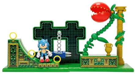 Sonic The Hedgehog Stardust Speedway Zone Playset avec figurine Sonic Action de 6,3 cm