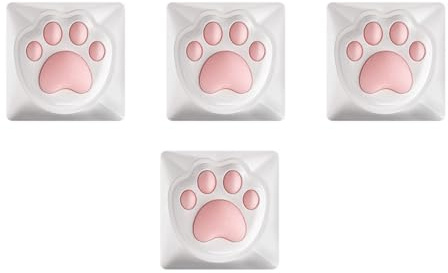 Zeizafa Lot de 4 capuchons de touches 3D en forme de griffe de chat pour claviers mécaniques, accessoires de claviers