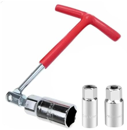 Zündkerzenschlüssel Satz - Universal 16 und 21mm Zündkerzenschlüssel, T-Griff-Zündkerzen Steckschlüssel für Auto und Motorrad