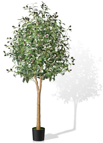 5ft Artificial Palm Tree Indoor Plant，Triple Faux Tropical Areca Floor Plant in Pot，Artificial Plants with Lifelike Leaves for Home Office Decor