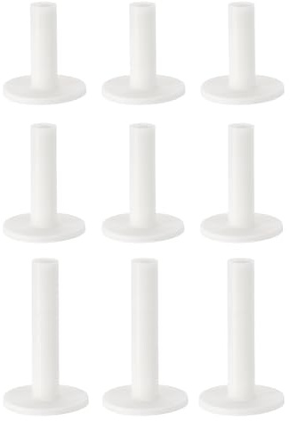 PATIKIL tee De Golf De Goma, 9 Pzs Mezcla De Tamaños Soportes De Práctica De Golf para Campo De Práctica Soporte Estable para Alfombras De Golpeo En Interiores Y Exteriores, Blanco