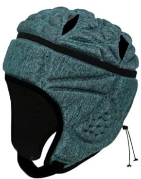 LIZAOZHANG Weicher Rugby-Helmb Rugby-Helm, Kopfschutz, Kopfbedeckung, Fußballkappe, Kopfschutz, weicher Schutzhelm for Jugendfußball Für Outdoor-Sportarten, FußBall, Rollschuhlaufen,(Deep Green,M)